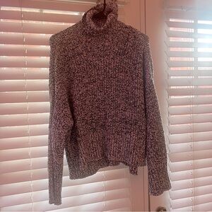 Madewell Size M marled wide rib turtleneck sweater
